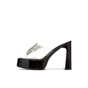 DAPHNE Тихие тапочки-шлепанцы женские черные, цвет Black