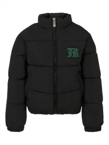Пуховик с нашивкой-логотипом John Richmond Junior, черный