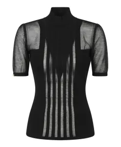 Свитер с высоким воротником Elisabetta Franchi, черный