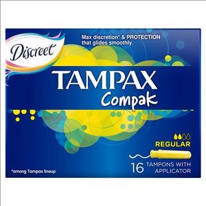 Тампакс, Компак Регуляр, тампоны, 16 шт., Tampax