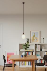 Фарфоровый подвесной светильник с лампочкой Creative-Cables, черный