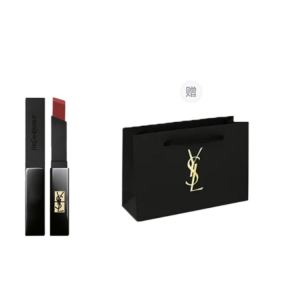 Тонкий тюбик помады в тонкую полоску с золотым слитком, сумка для покупок, наборы одежды, бархатная стойкая матовая помада Saint Laurent, #302