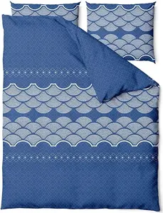 Постельное белье, хлопок, высшего качества 160х200 Радуга Голубая, геометрический рисунок Zaratex