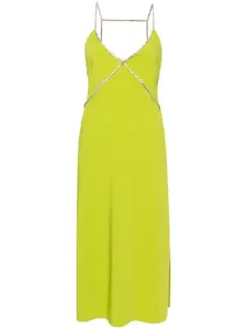 Платье миди со стразами Liu Jo, зеленый