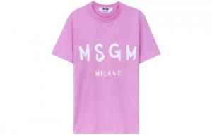 Футболка с рукавом дроп-шоулдер женская MSGM, розовый