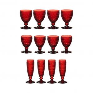 Villeroy & Boch Boston Набор цветных бокалов для вина и шампанского, 12 шт., красные - DS