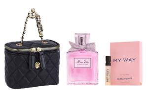 Наборы духов Blooming Bouquet для женщин Dior, dior j'adore sweetheart eau de parfum 30ml+j'adore eau de toilette travel size 1.2ml+mini shoulder bag