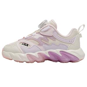 Кроссовки детские BOA Fern 2 с противоскользящим покрытием, износостойкие, низкие, для детей от 3 до 7 лет FILA KIDS, белый/фиолетовый