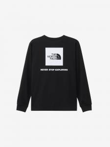 Футболка с длинными рукавами и квадратным логотипом на спине (женская) The North Face, цвет Black 2