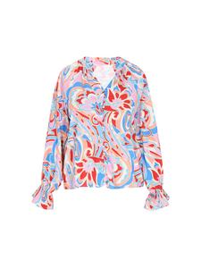 Женская блузка разноцветного синего цвета usha FESTIVAL