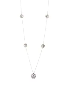 Колье Damasco Station из белого золота с сапфирами Officina Bernardi, серебяный