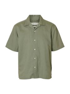 SELECTED Рубашка на пуговицах комфортного кроя 'SLHClay' в оливковом цвете