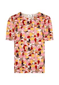 Рубашка с цветочным принтом в розово-серо-коричневом цвете Elanza, мультиколор