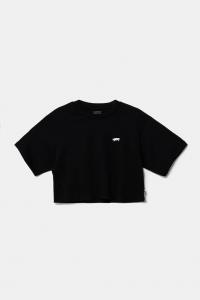 Детская хлопковая футболка SALTON RELAX CROP Vans, черный