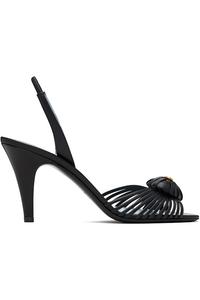 Valentino Garavani Кожаные сандалии с плетеным каблуком в форме сердца и открытой пяткой