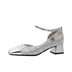 Туфли на высоком каблуке, женские, серебристые SHUMO, Silver