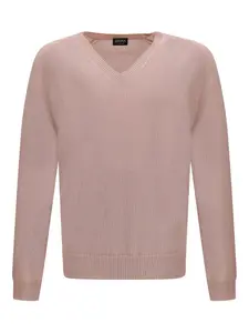 Свитер с V-образным вырезом Zegna, розовый