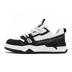 Булл Чарм противоскользящие износостойкие низкие скейтерские кроссовки мужские белый черный