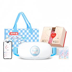 Sanrio Пояс для прогревания живота Kuromi Graphite с усиленным нагревом, зарядкой, массажем и управлением через приложение M28