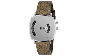 GUCCI Часы Grip Collection Wrist Watch Quartz Movement Canvas Strap Silver Dial Men's Watch