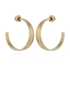 Серьги-Кольца открытого типа золотистого оттенка Vince Camuto, gold