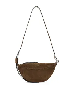 Сумка через плечо Luna из замши Allsaints, коричневый