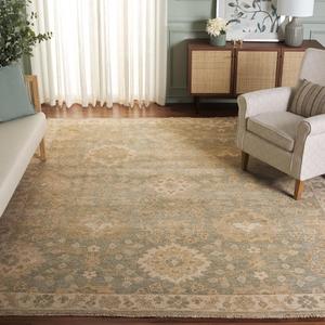 Ковер SAFAVIEH, 183 x 275 см, - коллекция Izmir - Light Blue & Ivory, ручная вязка из шерсти и вискозы, идеально для гостиной, спальни, столовой (IZM110L)