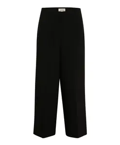 Широкие короткие черные брюки Soaked In Luxury, черный