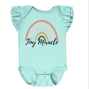Боди с рукавами-крылышками Tiny miracle rainbow The Juniper Shop, Seafoam