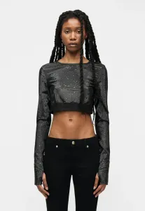 Футболка с длинными рукавами из ленты Versace Jeans Couture, Black