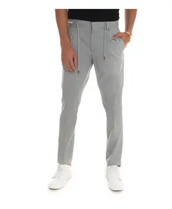 Эластичные брюки-чинос с поясом на завязках Paoloni, серый