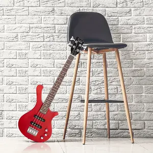 Электрогитара Glarry GW101 36 дюймов, малый масштаб, с корпусом из красного дерева, хамбакерами SS, сумкой для гитары и ремнем - красная