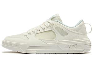 Qingshi Прочные Дышащие Низкие Кроссовки для Скейтбординга Женские Микрокристаллический Белый Erke