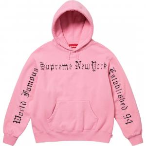 Худи с контрастными вырезами Supreme, розовый