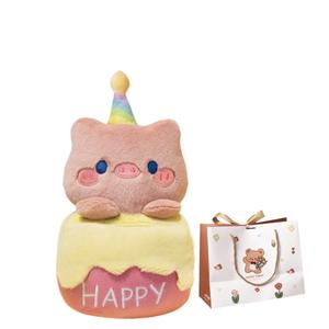 Поющая плюшевая медвежья кукла высотой 27 см OU DI PIG