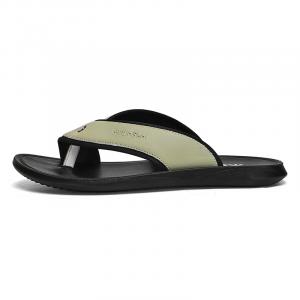 Mulinsen Кожаные сланцы с заплатками и противоскользящей подошвой мужские хаки, цвет Khaki