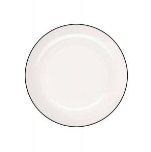 Тарелка для торта ASA Selection A Table Ligne noire, белый - натуральное волокно - 15 х 2 х 15 см