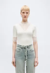 Футболка с высоким воротником onltilde с принтом Only Tall, Cloud Dancer