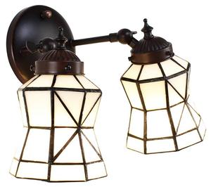 Настенный светильник Clayre & Eef Tiffany Crew, белый - стекло - 23 х 23 х 30 см