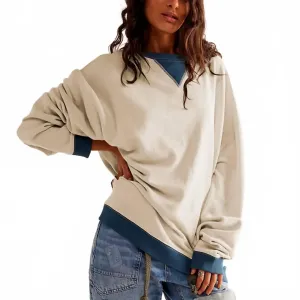 Свитшот в уличном стиле кремового цвета Shewin