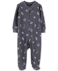 Детский хлопковые пижамы-комбинезон с термоэффектом Baby Boys Cotton Space Thermal Sleep & Play Carter's, серый
