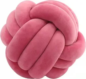 Подушка-шар с узлом, круглая подушка, украшение, декоративная подушка с узлом, напольная подушка для дома, плюшевая подушка-балансир с наполнителем, подушка для поясницы в автомобиль, украшение, детская игрушка JedBesetzt