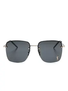 Солнцезащитные очки в квадратной оправе Saint Laurent Eyewear, золотой