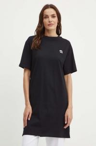 Хлопковое платье Karl Lagerfeld, черный