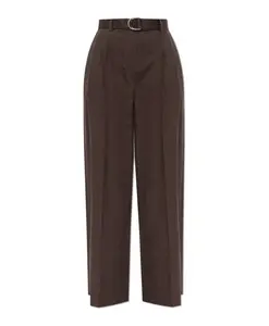 Широкие брюки со складками Helmut Lang, коричневый