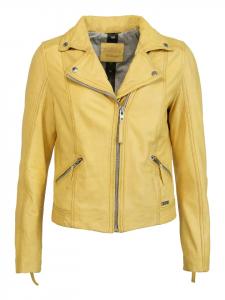Кожаная куртка 31020143 лимонного цвета Mustang