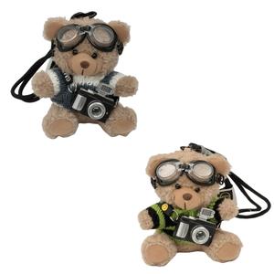 Плюшевый кулон Pilot Bear Dolls высотой 11 см ROUERXIONG, белый