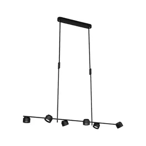 Подвесной светильник LED Puric Pane Effect Smart Home Zigbee 6x6ВТ черный 230В металл 1 шт. Теплый белый, регулируемая яркость Paulmann, черный