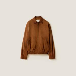 Замшевая куртка MIU MIU, коричневый