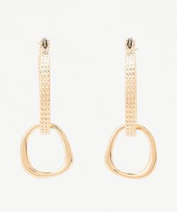 серьги-кольца в виде цепочки